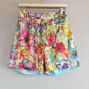 Dreamville Festival 2024 Reversible Mesh Shorts, Clouds & Flower Art Sz Medium